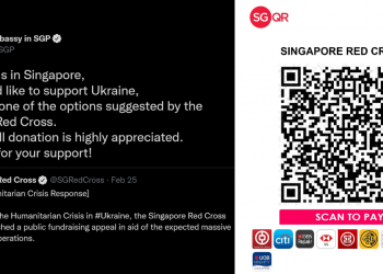 Ukranian Embassy in Singapore asks supporters to donate via Singapore Red Cross