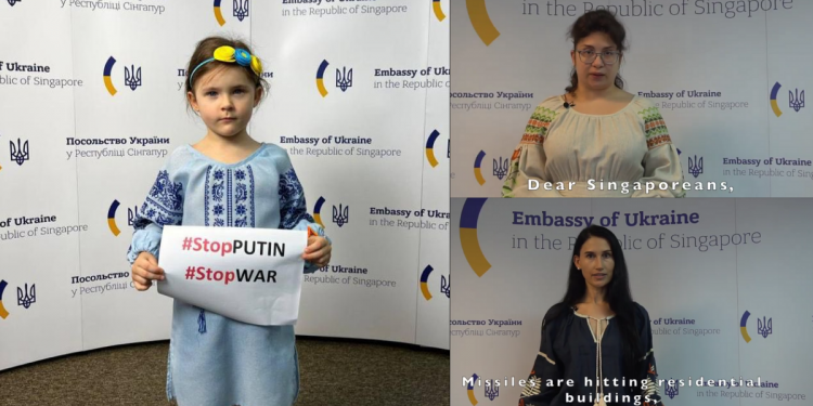 Ukrainian Community in Singapore Condemn Russian Invasion in 3-minute Video