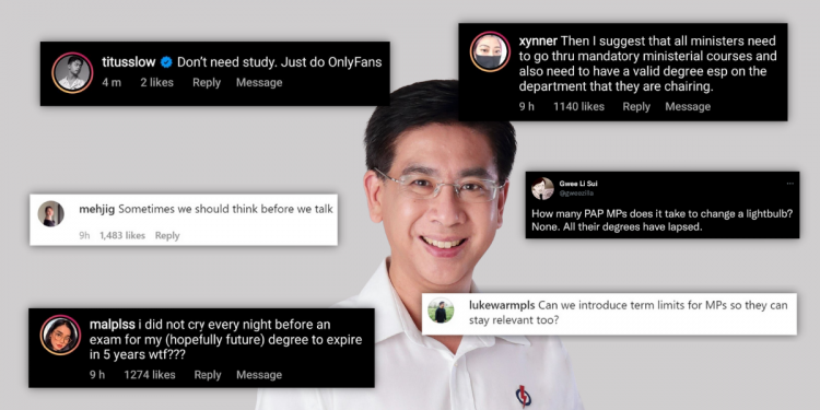MP Ang Wei Neng’s “time-stamp” for degree idea gets slammed by Netizens