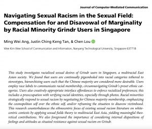 An academic research paper on sexual racism in the lgbt community in singapore