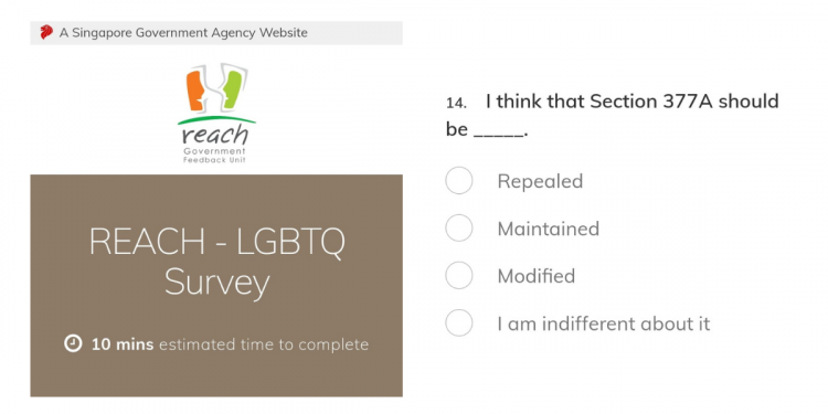 Singapore Government survey on LGBT