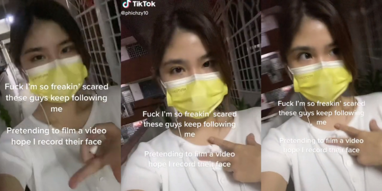 Woman pretends to record TikTok dance in a bid to film the men who allegedly stalked her
