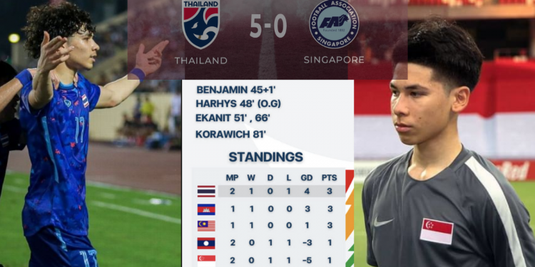 Ben Davis, who defaulted on NS in 2019, scores as Thailand sink Singapore in 5 – 0 win
