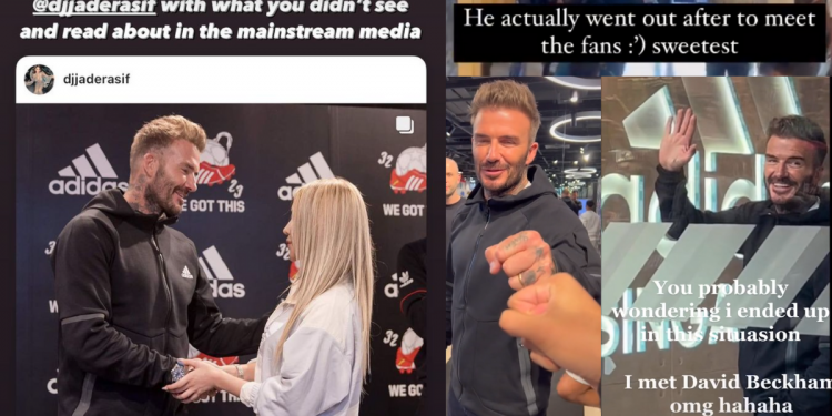 David Beckham helped staff move furniture and took photos with everyone in the room – Jade Rasif