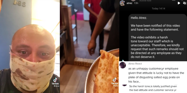“You want me throw at your face?” – Atrez lashes out at Springleaf staff over prawn in his $12.50 Prata