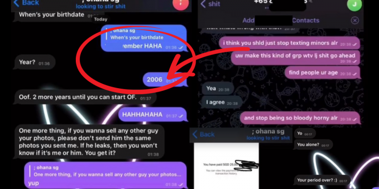 Ohana Singapore, an influencer management company, accused of sexual communications with a minor and paying for nudes